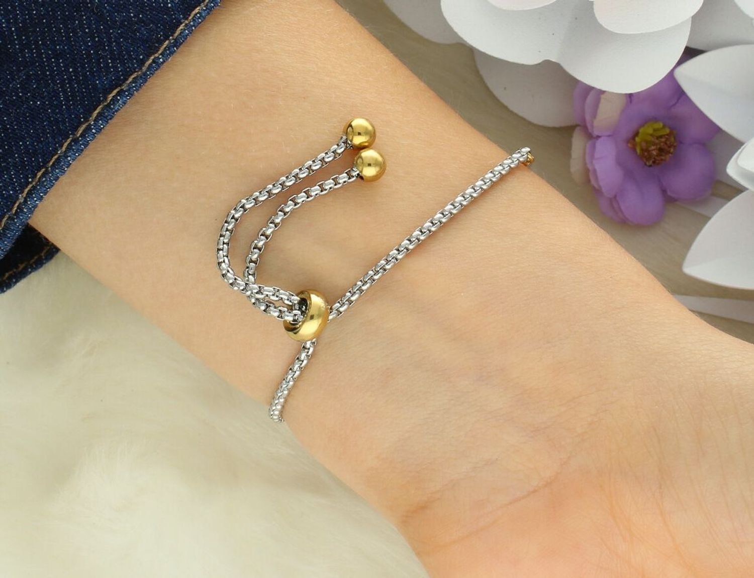 Bransoletka damska Nomination Italy Milleluci koniczynka złota 028018 006.jpg